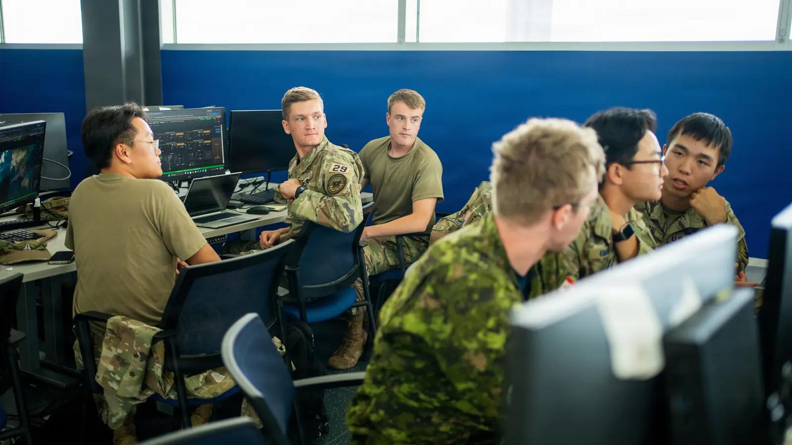 Cadets participate in a Space Force Azimuth wargaming exercise at the U.S. Air Force Academy.