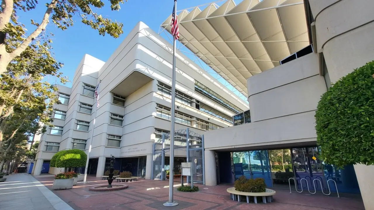Exterior of the Robert F. Peckham Federal Building and U.S. Courthouse in San Jose, California.